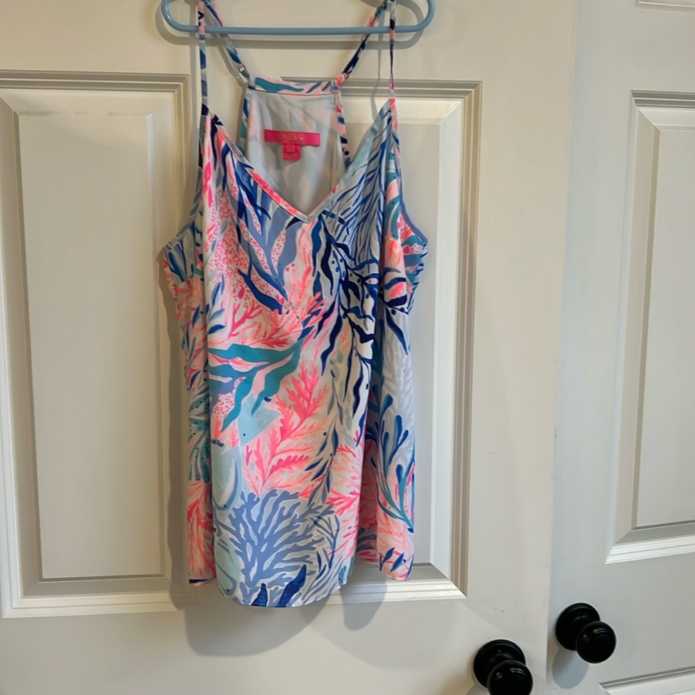 Lilly Pulitzer dusk silk tank